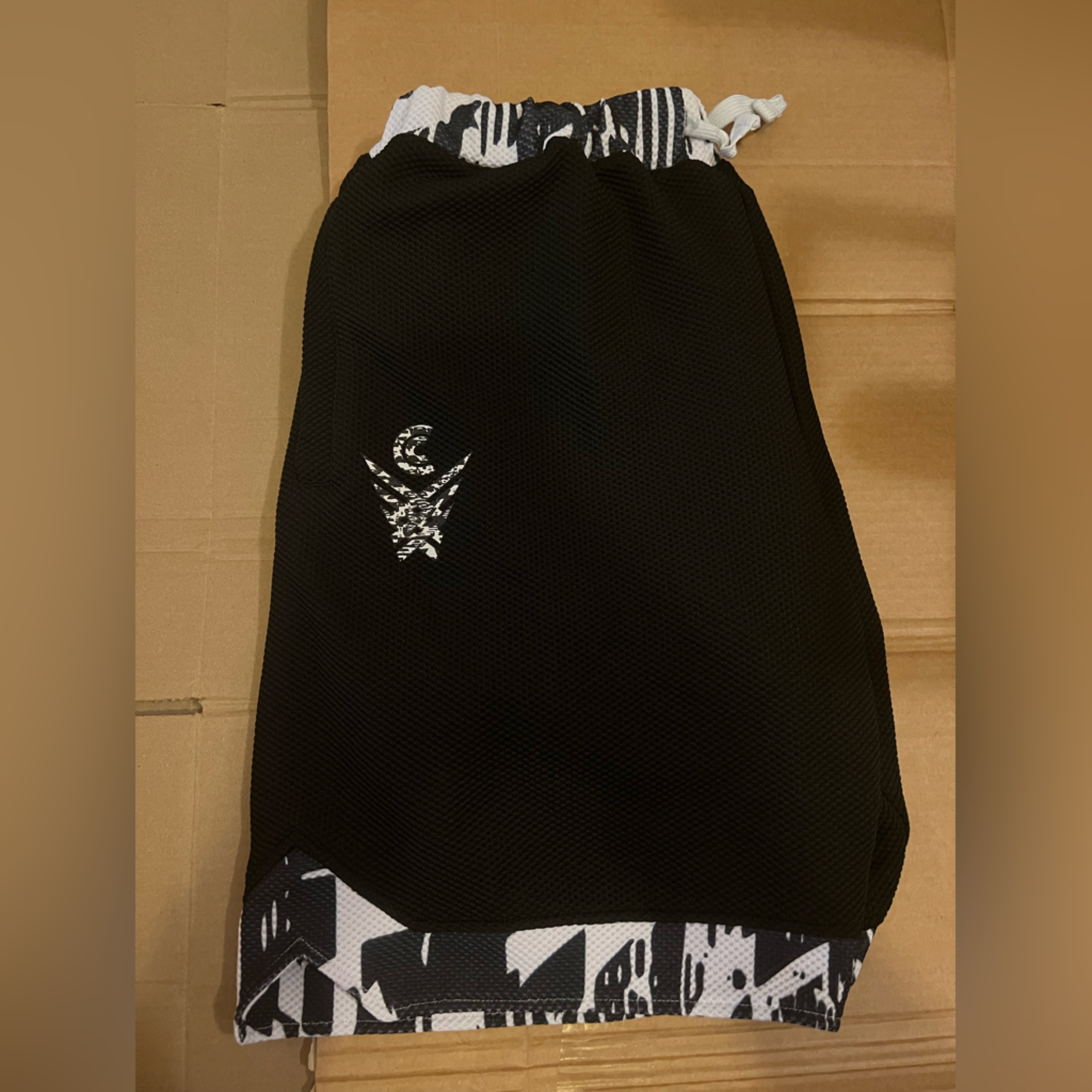 Crossover Culture Brand Basketball Shorts  2xl  Black  White  Mesh Fabric